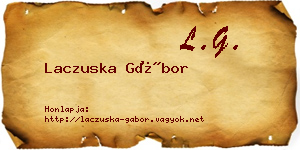 Laczuska Gábor névjegykártya