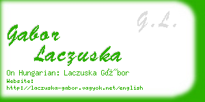 gabor laczuska business card